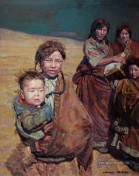 Tibétains Tibet Chen Yifei Peinture à l'huile